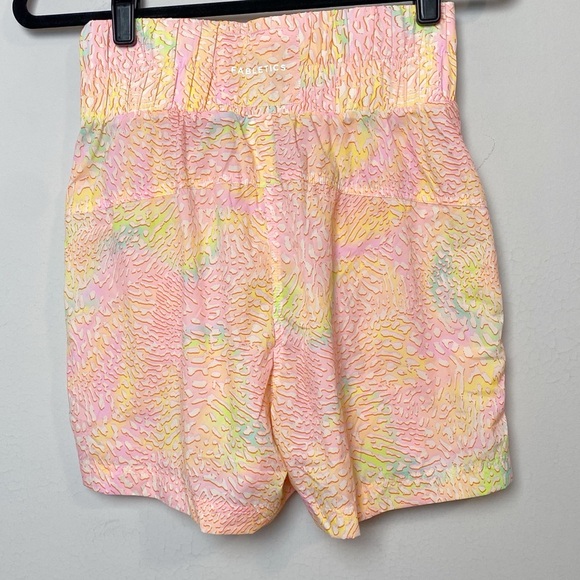 Fabletics Ultra High Waist Piped Nylon Shorts in Coral Leopard - Picture 11 of 12